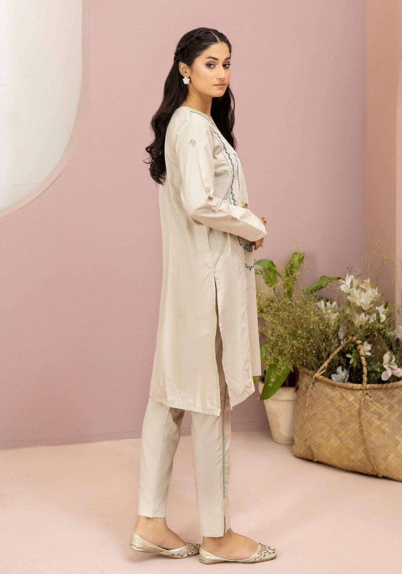 2 piece beige color