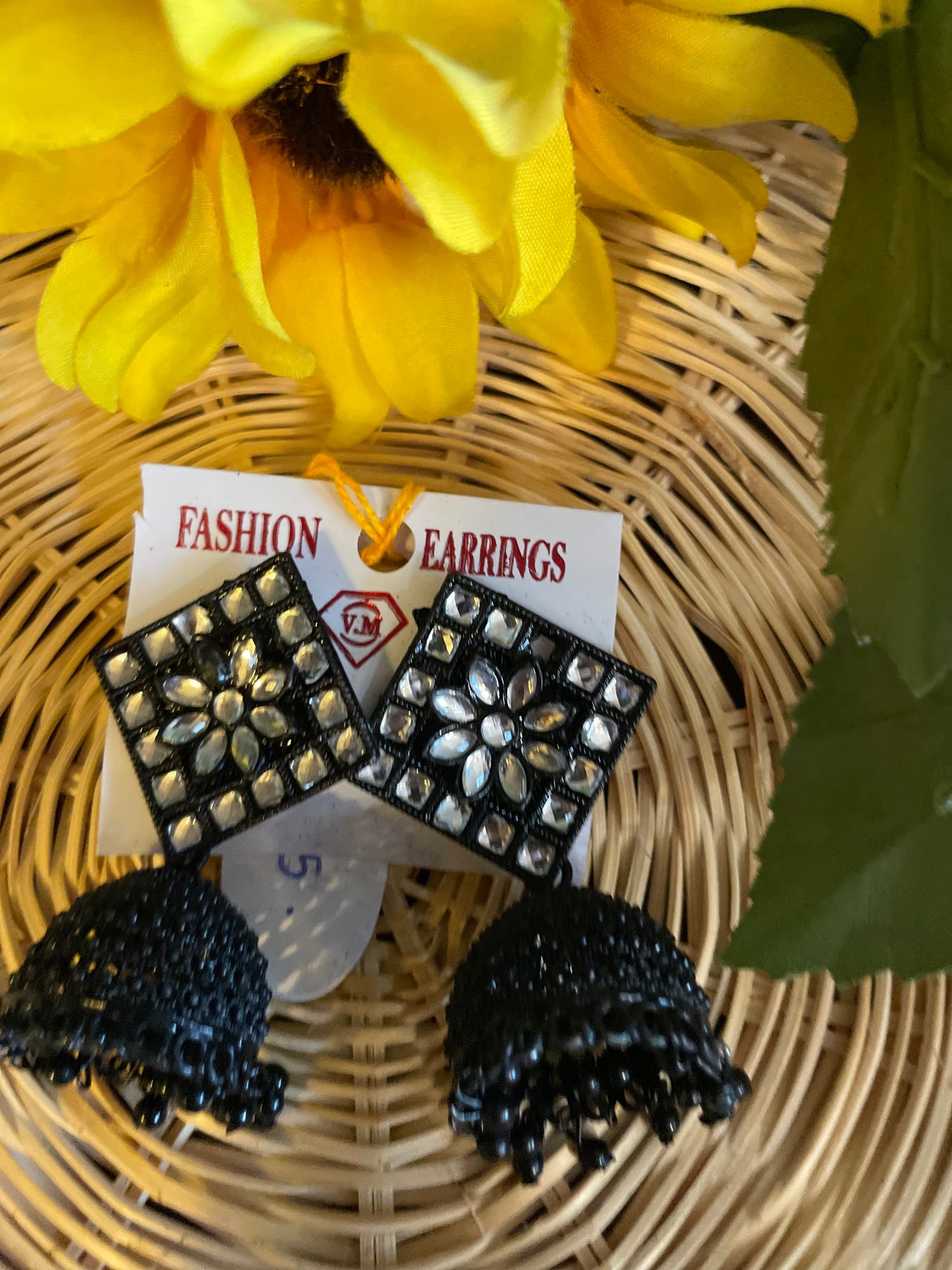 Black jhumkas