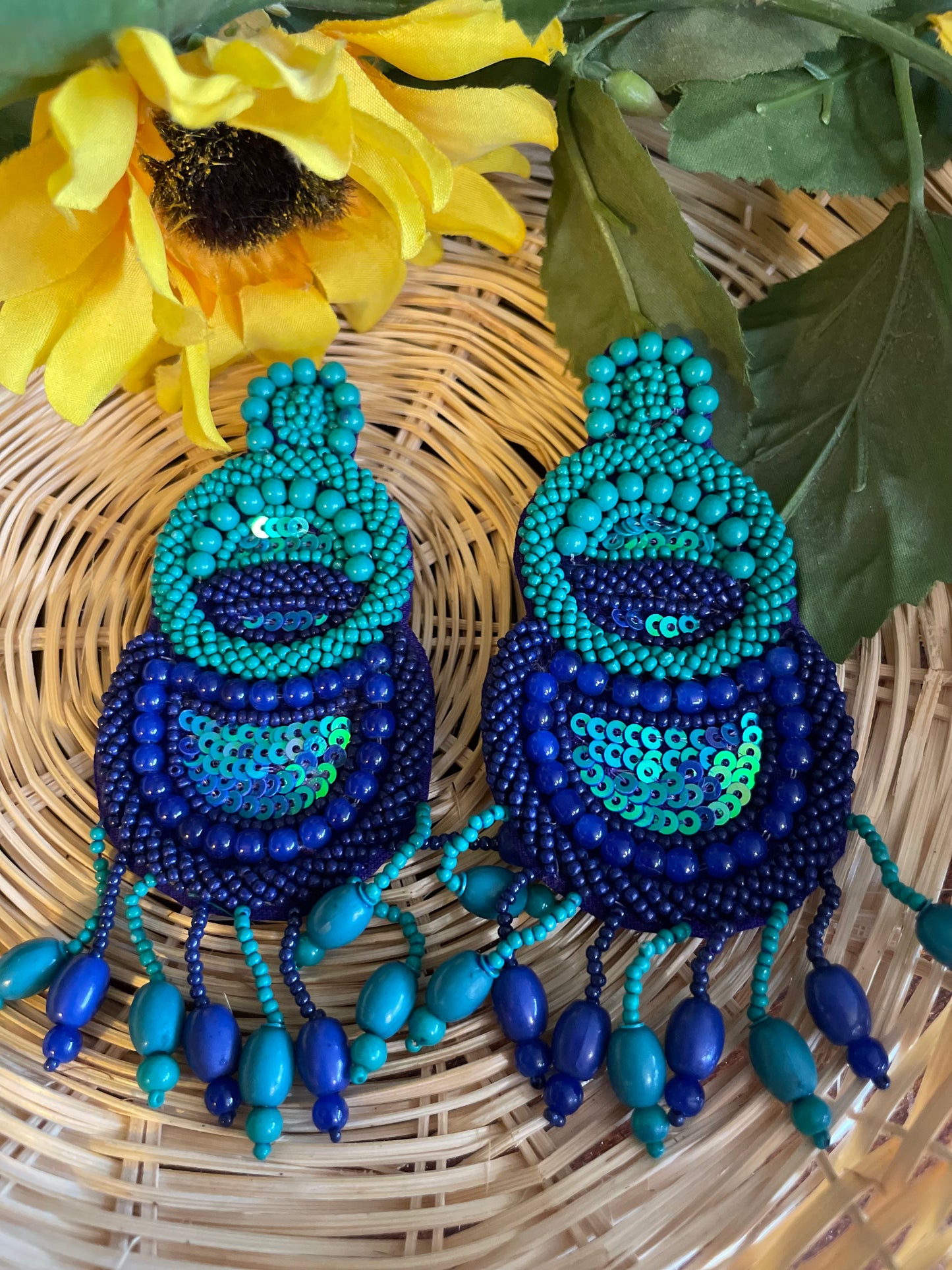 Blue earrings