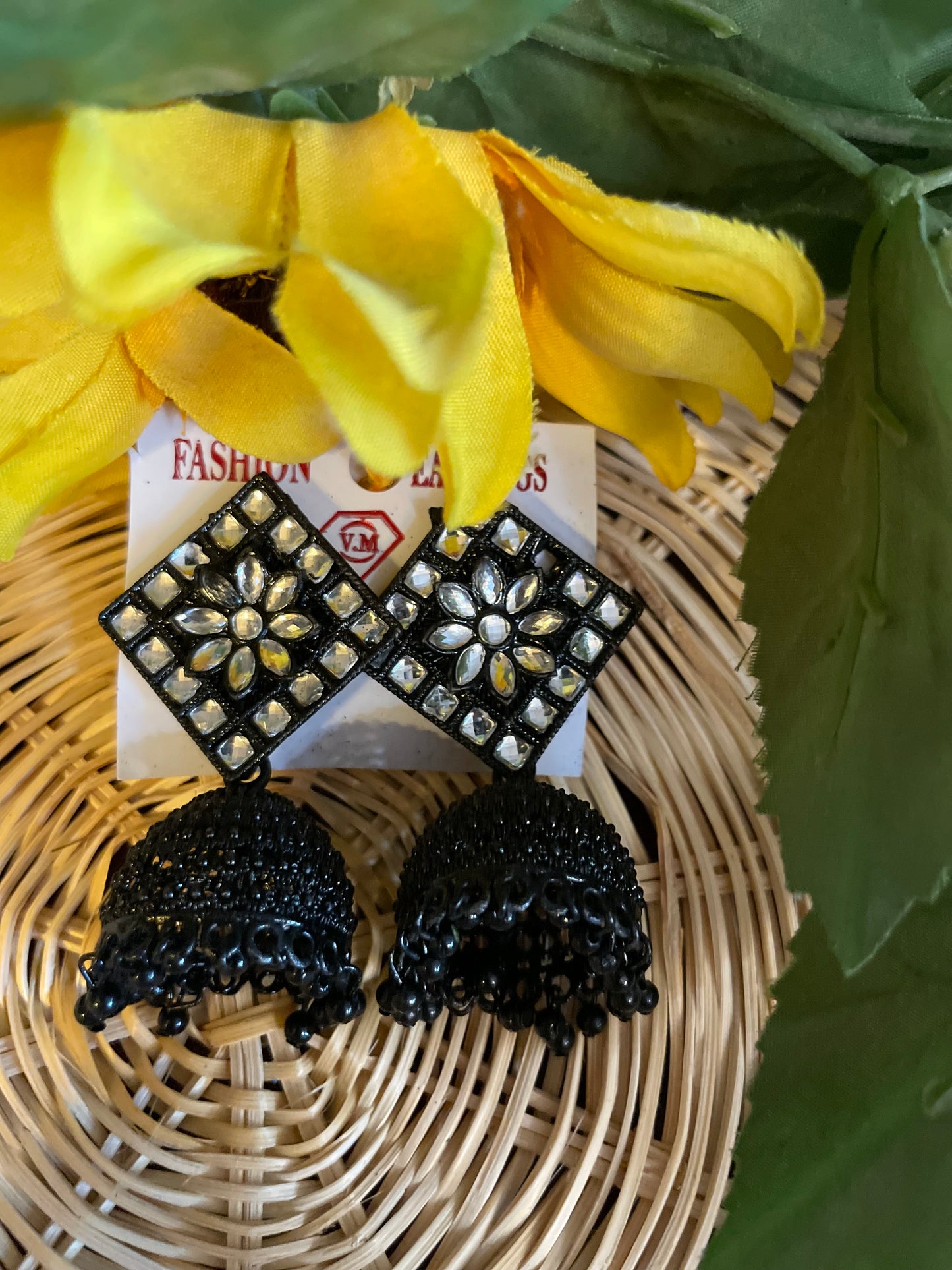 Black jhumkas