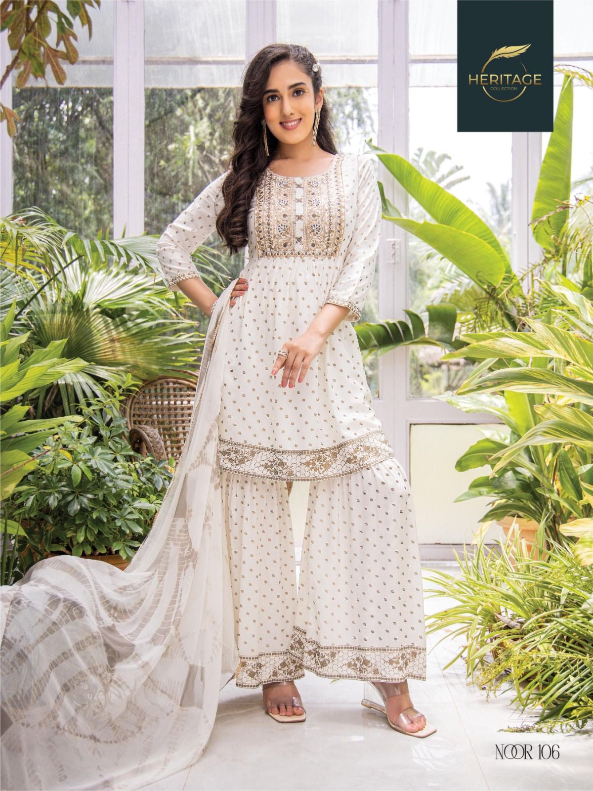 3piece suit rayon in white