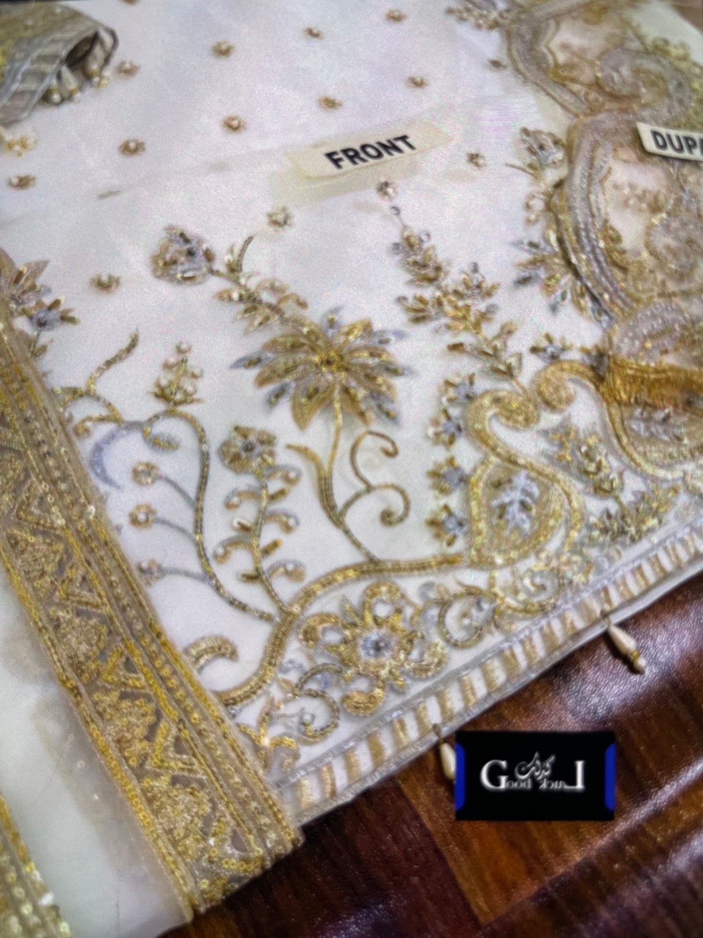 Stiched Organza lehnga
