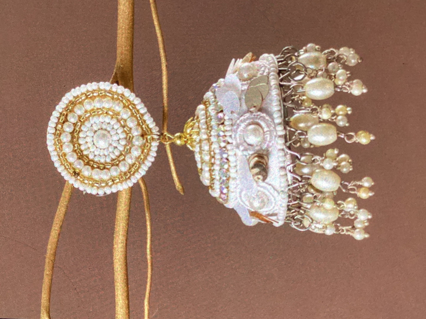 Shaila jhumkas white