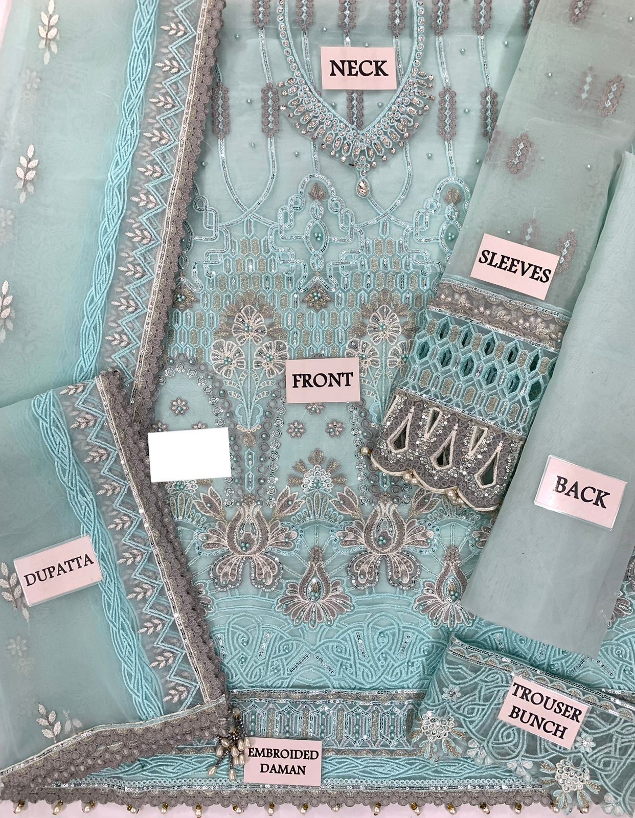 Steel grey chiffon