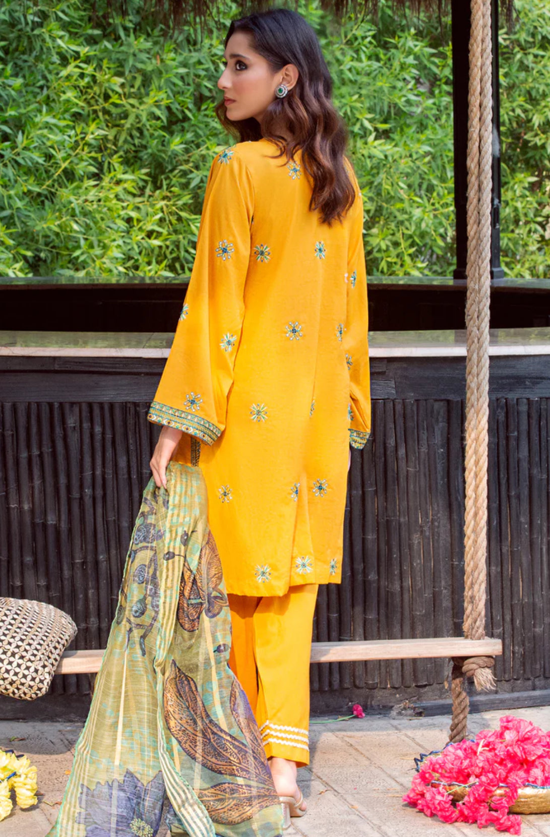 Two piece yellow