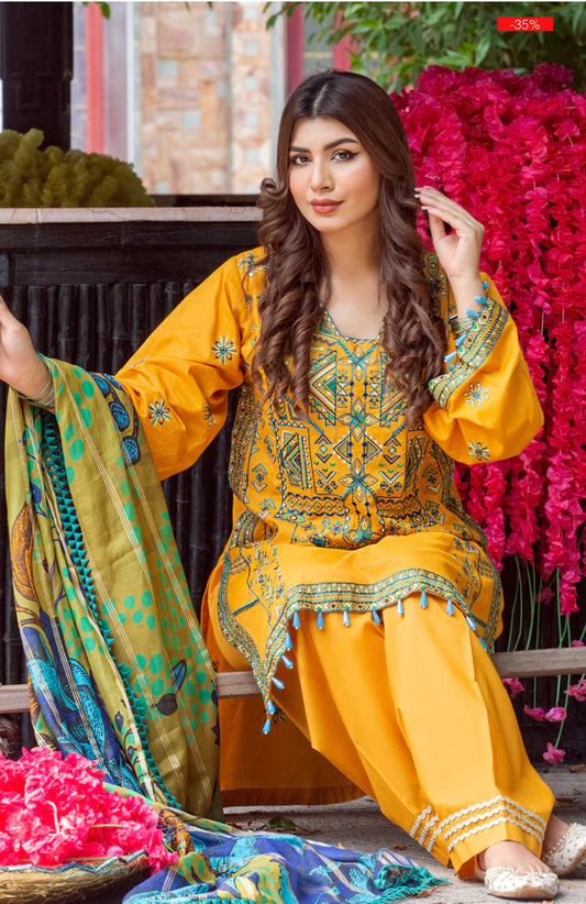 Two piece yellow