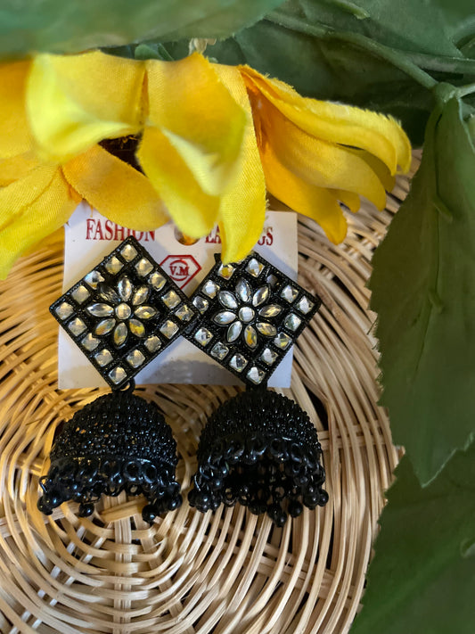 Black jhumkas