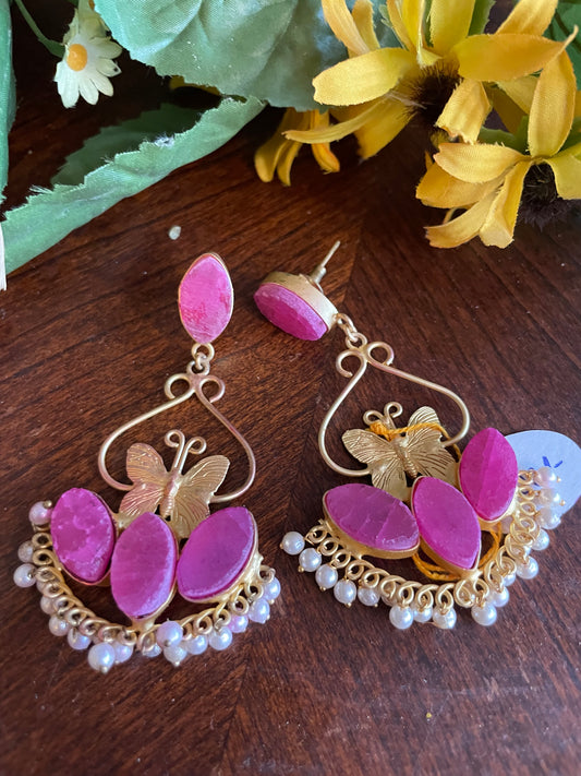 Pink earring