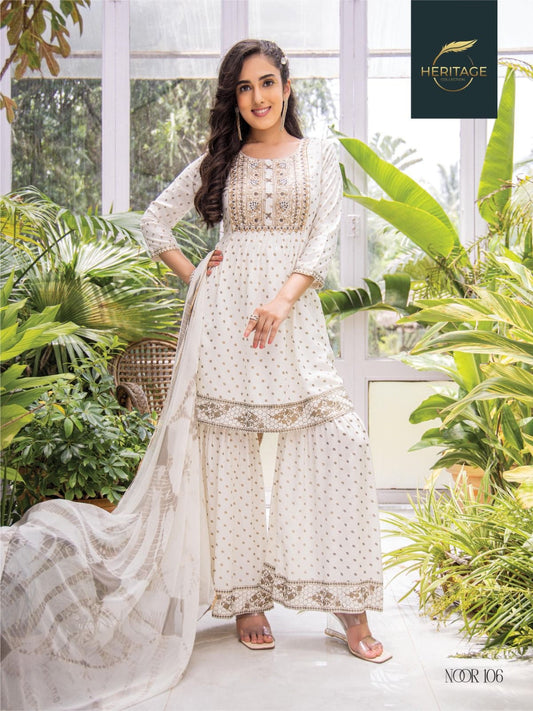 3piece suit rayon in white