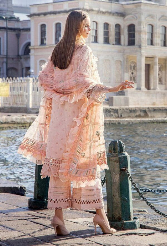 ZR COLLECTION Present  🔥🔥 AGAIN AVAILABLE IN NEW COLOUR 🔥🔥  BRAND….ADAN LIBAS Unstitch Replica  FABRIC LAWN COTTON Suit With ORGANZA Dupatta  WORK CHIKAN KARI